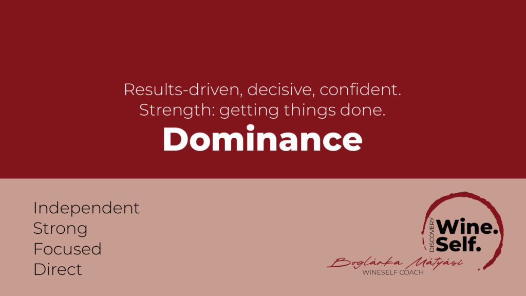 DISC personality test - Dominance type.